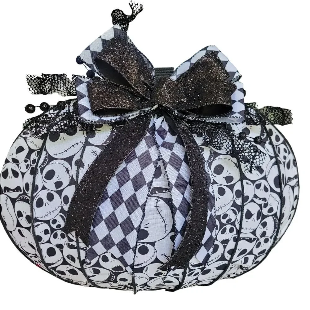 Jack Skellington pumpkin halloween wreath
